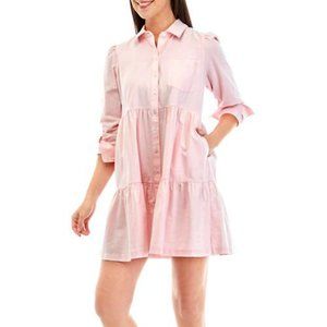 Crown & Ivy/ Women's Long Sleeve Button Up Dress
